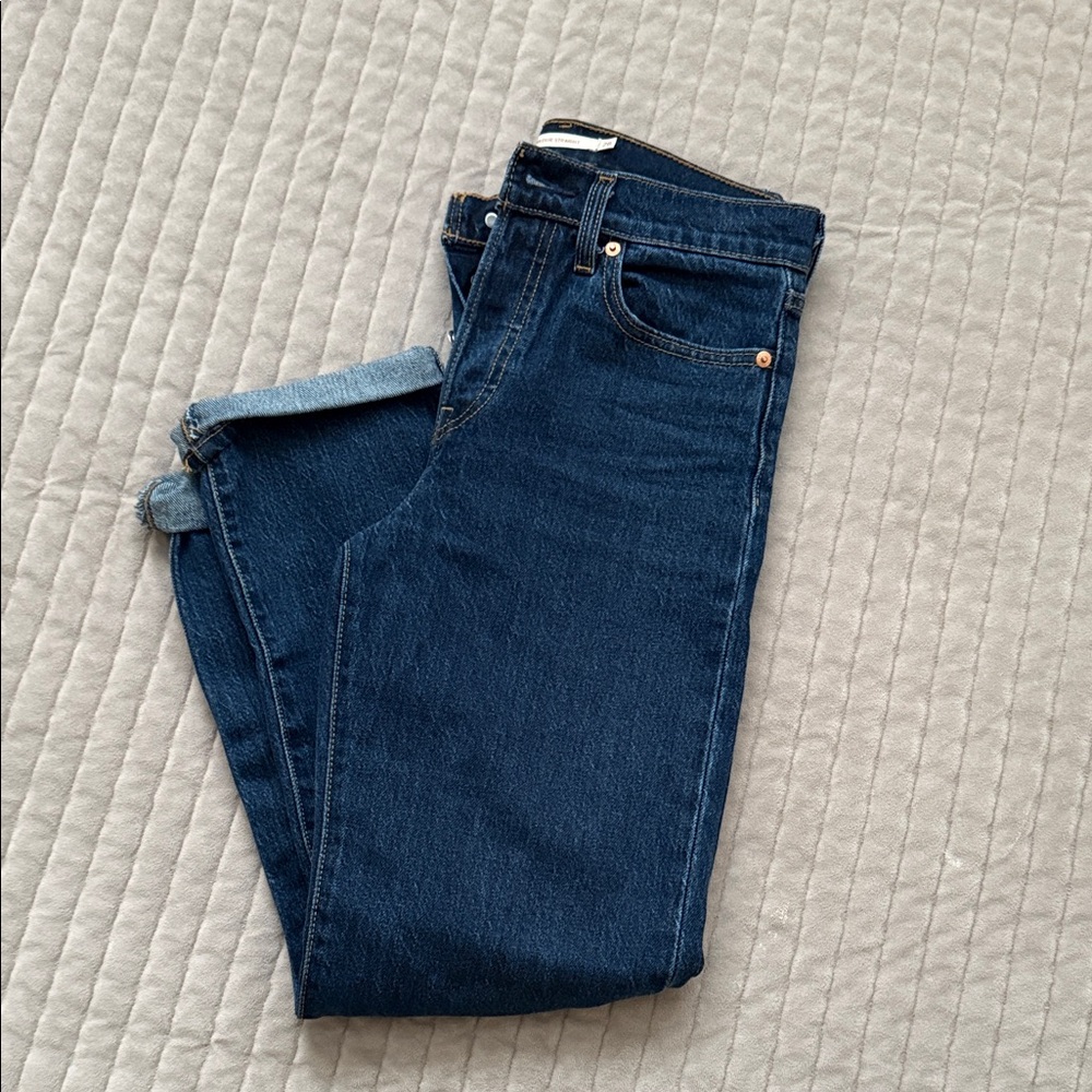 Levi's Dark Blue Straight Leg Women's Jeans